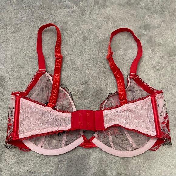 New! Victoria’s Secret floral embroidered low cut demi bra 4913 - Picture 6 of 8